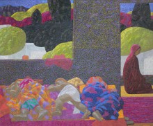 Азам Атаханов. Утренняя молитва. 2007 Холст, масло. Коллекция Фонда Марджани